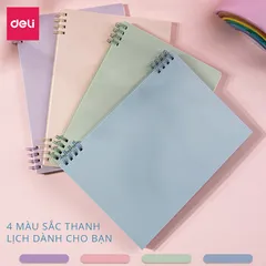 Sổ Tay Ghi Chép Deli A5 B5 Pastel 24202/24203 - Sổ Gáy Xoắn Chất Lượng, Phù Hợp Cho Tất Cả Mọi Đối Tượng