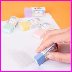 Combo 2 gôm tẩy Deli Macaron EH02200 - Tẩy xóa dễ dàng, màu sắc hấp dẫn, thiết kế nhỏ gọn cho học tập và văn phòng