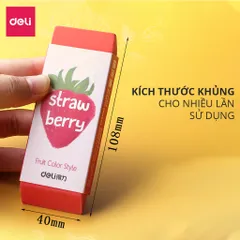 Gôm Tẩy Chì 2B Deli Cỡ Lớn 71050 - Tẩy Sạch, Màu Sắc Đa Dạng, Thiết Kế Gọn Nhẹ - Văn Phòng Phẩm Chất Lượng Cao
