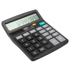 Máy Tính Để Bàn Deli E837 - 12 Số Kim Loại Siêu Bền, Màn Hình LCD Lớn, Dụng Cụ Học Tập Tiện Lợi, Quà Tặng Hữu Ích