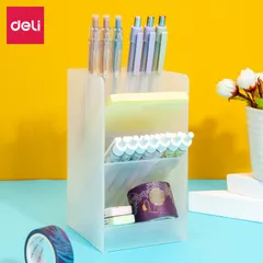 Ống Cắm Bút Deli 8934/8935/8936 - Đồ Dùng Văn Phòng Siêu Bền, Trang Trí Gọn Gàng Góc Học Tập, Chất Liệu Nhựa Cao Cấp