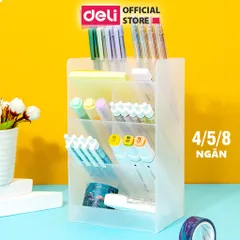 Ống Cắm Bút Deli 8934/8935/8936 - Đồ Dùng Văn Phòng Siêu Bền, Trang Trí Gọn Gàng Góc Học Tập, Chất Liệu Nhựa Cao Cấp