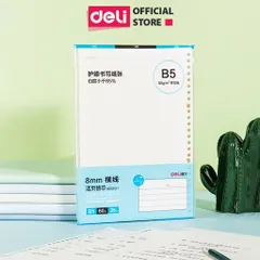 Lõi giấy thay thế sổ A5 B5 Deli - Kẻ ngang, ô vuông NA560/NB560, 60 trang cho văn phòng và học tập