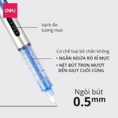 Bộ 8 bút gel Deli 0.5mm viết Calligraphy S855 - Mực trơn chất lượng, màu sắc bắt mắt cho nghệ thuật thư pháp và vẽ nét tinh tế