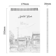 Sổ Phác Thảo Lò Xo Kép Deli 100gsm 40 Trang A4/B5 - Ghi Chép, Vẽ Mỹ Thuật, Phác Thảo Sáng Tạo