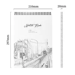 Sổ Phác Thảo Lò Xo Kép Deli 100gsm 40 Trang A4/B5 - Ghi Chép, Vẽ Mỹ Thuật, Phác Thảo Sáng Tạo