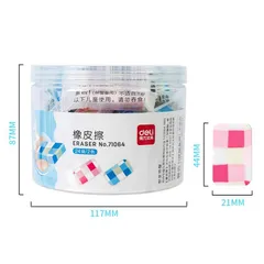 Tẩy Bút Chì Họa Tiết Caro Deli 71064 - Bút Xóa Chất Lượng, Màu Sắc Bắt Mắt, Thiết Kế Nhỏ Gọn, Sạch Sẽ Cho Giấy