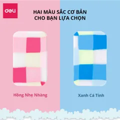 Tẩy Bút Chì Họa Tiết Caro Deli 71064 - Bút Xóa Chất Lượng, Màu Sắc Bắt Mắt, Thiết Kế Nhỏ Gọn, Sạch Sẽ Cho Giấy