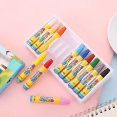 Bút Sáp Dầu Học Sinh Deli 6961/6962/6963/6964 - Màu Sắc Tươi Sáng, Khó Tẩy, Lâu Phai, Đồ Dùng Học Tập Sáng Tạo Cho Bé