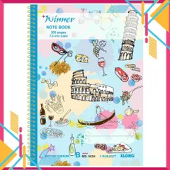 Vở Klong B5 Lò Xo Winner 563H - Vở Kẻ Ngang Chất Giấy Mịn, Thiết Kế Trẻ Trung, Dễ Dàng Ghi Chép, Học Tập