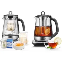 Ấm Pha Trà Chưng Yến Đa Năng Cuchen 1.5L - Đun Nước Siêu Tốc, Pha Trà, Nấu Cháo, Thiết Kế Hiện Đại, Đế Xoay 360 Độ