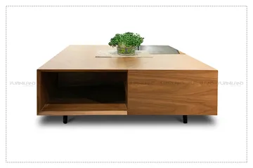 Bàn trà Kenzo Asahi Nhật Bản - Kết hợp gỗ và kính, Thiết kế sang trọng cho phòng khách mở 30-40m2, Nội thất hiện đại