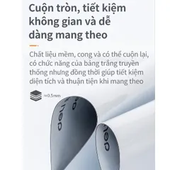 Bảng Từ Trắng Không Viền 600x900mm Deli 8716 - Tiện Lợi, Có Thể Cắt, Dễ Dàng Gấp Gọn, Bám Dính Tốt Cho Tủ Lạnh Và Bảng Trắng