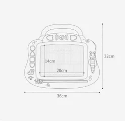 Bảng Vẽ Tự Xóa Có Máy Phát Nhạc KUB Cho Bé - Đồ Dùng Học Tập Thú Vị Giúp Bé Vừa Học Vừa Chơi, Khuyến Khích Sáng Tạo