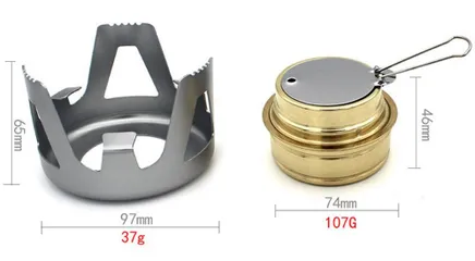Bếp Cồn Mini Di Động Hợp Kim Nhôm Siêu Nhẹ - Lý Tưởng Để Cắm Trại, Dã Ngoại, Chế Biến Món Ăn Ngoài Trời