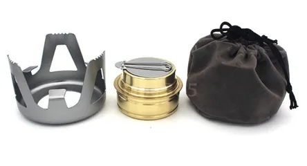 Bếp Cồn Mini Di Động Hợp Kim Nhôm Siêu Nhẹ - Lý Tưởng Để Cắm Trại, Dã Ngoại, Chế Biến Món Ăn Ngoài Trời