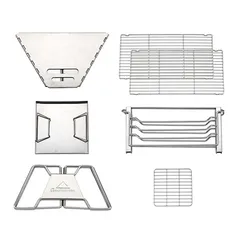 Bếp Nướng Dã Ngoại Gấp Gọn Campingmoon X-Two - Thép Không Gỉ Chịu Nhiệt Cao, Tiện Lợi Mang Theo Khi Cắm Trại