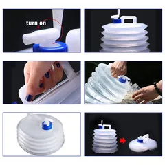 Bình Đựng Nước Dã Ngoại Gấp Gọn Tiện Dụng - Thùng Nước Nhựa PE Bền Bỉ Cho Cắm Trại & Du Lịch, Dung Tích Phù Hợp