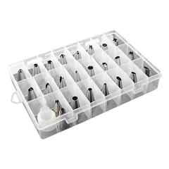 Bộ 24 Đui Bắt Kem Inox Cao Cấp - Dụng Cụ Trang Trí Bánh Cupcake, Bánh Gato Độc Đáo và Chuyên Nghiệp