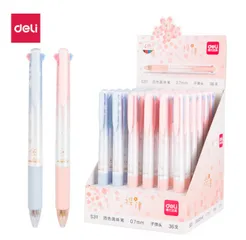 Bộ 5 Đồ Dùng Học Tập Deli - Hộp Bút, Thước Dây, Sổ Tay, Kéo Gấp, Bút 4 Màu Cho Bé - Vật Dụng Học Tập Tiện Lợi