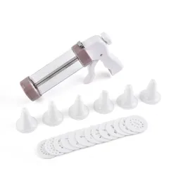 Bộ Dụng Cụ Nhấn Bánh Cookies Press Nhựa 13 Mặt & 6 Đui - Dễ Sử Dụng và Vệ Sinh, An Toàn Cho Sức Khỏe