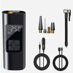 Bơm Hơi Điện Lốp Ô Tô Đa Năng Không Dây - Bơm Nhanh, Tích Hợp Pin Sạc và LED, Phù Hợp Cho Ô Tô, Xe Máy, Xe Đạp, Bóng