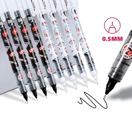 Bút bi gel đen Deli S876 - Đầu 0.5mm, Viết Mượt Mà, Thiết Kế Thời Trang, Đa Dụng Cho Công Việc và Học Tập