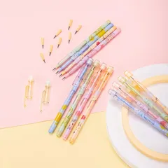 Bút Chì Khúc HB Deli CC095 - Bút Vẽ Kèm Đầu Tẩy Dễ Thương Họa Tiết Ngẫu Nhiên Cho Trẻ Em, Văn Phòng Phẩm Giá Tốt