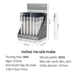 Bút Chì Kim 0.5mm Deli S374 - Bút Vẽ Kim Loại Tiện Dụng, Chống Gỉ, Thoải Mái Khi Cầm Cho Học Sinh và Văn Phòng
