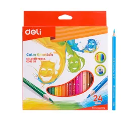 Bút Chì Màu Học Sinh 3 Cạnh Deli - 12/18/24/36 Màu Sắc Tươi Sáng, Dễ Cầm Nắm, Hỗ Trợ Sáng Tạo Cho Trẻ Em