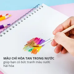 Bút Chì Màu Nước Deli Dạng Cốc 68129/68130 - Chất Lượng Cao, Màu Sắc Tươi Sáng, Dễ Dàng Tán Trên Giấy