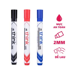 Bút Dạ Bảng Deli Hộp 12 Chiếc EU00130/EU00630 - Bút Viết Màu Xanh Đen Đỏ Chất Liệu PP, An Toàn Không Độc Hại, Tiện Dụng Cho Dùng Hàng Ngày