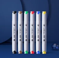 Bút Lông Màu Hai Đầu Marker Baoke MP2925 - Bút Vẽ Tô Màu An Toàn, Thiết Kế Đẹp Cho Nghệ Sĩ Và Học Sinh, Bộ 12-24 Màu Sắc Tươi Sáng
