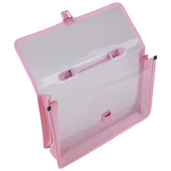 Cặp học sinh 2 ngăn Deli EB50232/EB50242 - Nhựa PP trong suốt, thiết kế tiện dụng, kích thước A4, màu xanh hồng, đồ dùng học tập lý tưởng.