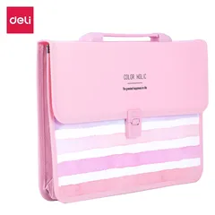 Cặp Học Sinh Hoạt Hình Deli - Nhựa PP Nhập Khẩu Hàn Quốc Dễ Thương Cho Trẻ Em, Kích Thước 335x240x35mm, Bền Bỉ Và Thẩm Mỹ