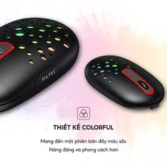 Chuột Không Dây Havit MS64GT - Thiết Kế Ergonomic, 3 Chế Độ DPI, Màu Sắc Năng Động, Phạm Vi 10m, Phù Hợp Cho Game Thủ và Làm Việc Tại Nhà