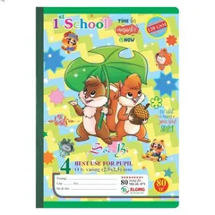 Combo 10 quyển vở 4 ô ly 80 trang chất lượng cao, giấy trơn mịn, bìa đa sắc, bền đẹp thích hợp cho học sinh và sinh viên