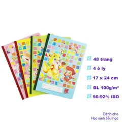 Combo 10 Vở 4 Ô Ly Pokemon Hồng Hà 0509 - 48 Trang Chất Lượng Dày Dặn Cho Học Sinh Tiểu Học