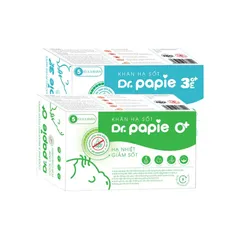 Khăn Lau Hạ Sốt Dr.Papie 3+ Cho Bé - Giải Pháp Làm Mát Và Hạ Nhiệt An Toàn, Hỗ Trợ Giảm Sốt Hiệu Quả Cho Trẻ Em