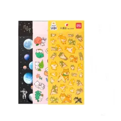 Combo 2 Tấm Sticker Dán Nhãn Deli Nhiều Họa Tiết Xinh Xắn - Trang Trí Sổ Tay, Vở Học, Laptop, Thiết Kế Dễ Thương 25919/25927/25936/25947