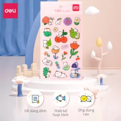 Combo 2 Tấm Sticker Dán Nhãn Deli Nhiều Họa Tiết Xinh Xắn - Trang Trí Sổ Tay, Vở Học, Laptop, Thiết Kế Dễ Thương 25919/25927/25936/25947