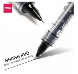 Combo 3 Bút Ký Mực Gel Ngòi 0.5mm Deli EQ20220/EQ20230 - Viết Trơn Trượt, Mực Xanh & Đen, Thiết Kế Cao Cấp, Bút Văn Phòng Học Tập