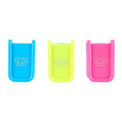 Combo 3 Gọt Bút Chì Mini Deli ER00100 - Gọt Bút Chì Nhỏ Gọn, Lưỡi Thép Sắc Bén, Màu Hồng/Xanh Lam/Xanh Lá