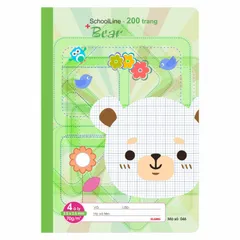 Combo 5 Quyển Vở Ô Ly Klong SchoolLine 200 Trang - Giấy Trắng Chất Lượng, Không Bụi Giấy, Dễ Dàng Ghi Chép Học Tập