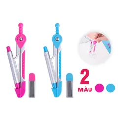 Compa Học Sinh Deli E8616 - Bộ Compa Kim Loại Bền Bỉ Có Nắp Bảo Vệ, Độ Chính Xác Cao, Ideal Cho Học Tập và Vẽ Nghe Nghệ