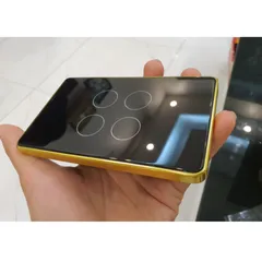 Công Tắc Cảm Ứng Viền Vàng Zigbee Mặt Kính Phẳng Hình Chữ Nhật - Điều Khiển Thông Minh Qua Smartphone, Tương Thích Google Home/Alexa