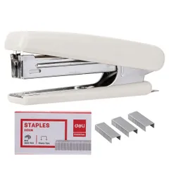 Dập Ghim #10 Deli 15 Trang Kèm Hộp Ghim E0251 - Độ Bền Cao, Thiết Kế Thoải Mái, Dùng Cho Văn Phòng, Học Tập, Đóng Gói Dễ Dàng