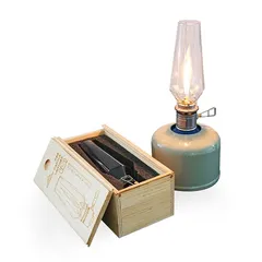 Đèn Gas Cắm Trại Campingmoon T1 - Đèn Du Lịch Thiết Kế Lồng Nến, Ánh Sáng Dịu Dàng, Dùng Khí Đốt Cho Bầu Không Khí Thoải Mái
