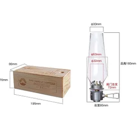 Đèn Gas Cắm Trại Campingmoon T1 - Đèn Du Lịch Thiết Kế Lồng Nến, Ánh Sáng Dịu Dàng, Dùng Khí Đốt Cho Bầu Không Khí Thoải Mái