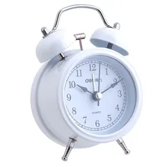 Đồng hồ báo thức Deli 9024 dạ quang khung thép không gỉ - Thiết kế cổ điển, âm thanh lớn và đèn ngủ êm dịu cho giấc ngủ hoàn hảo.
